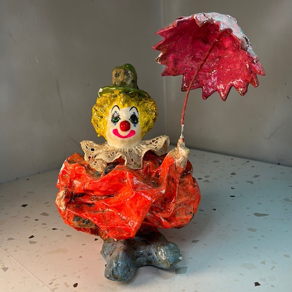Handmade Vintage Paper Mache' Clown Made in Old Mexico - Picture 1 of 13
